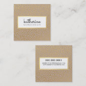 PROFESSIONELE LOGO EMBLEM moderne kraft faux goud Vierkante Visitekaartje (Voorkant / Achterkant)