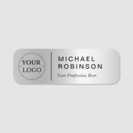 Professionele Logo Faux Silver Naamplaatje
