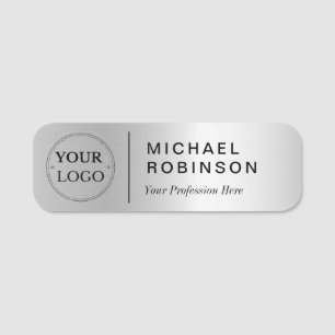 Professionele Logo Faux Silver Naamplaatje