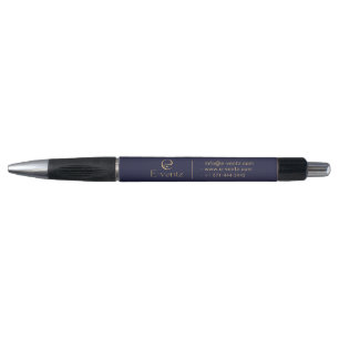 Professionele Logo Gold en Navy Blue Marketing Pen