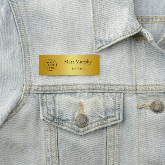Professionele Logo ID Faux Gold Naamplaatje (In situ)
