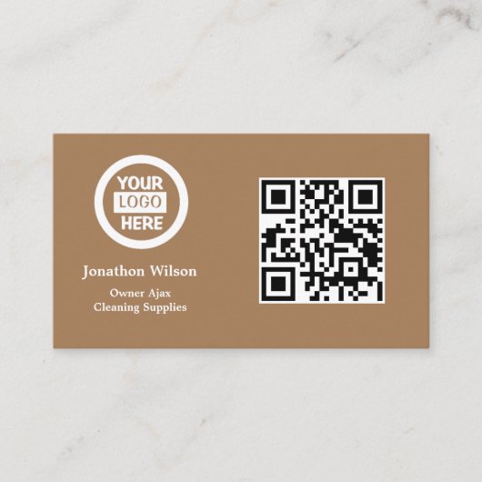 Professionele Logo, info en QR-code Visitekaartje (Voorkant)