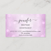 Professionele Logo Makeup Boutique Lash Studio Roz Visitekaartje (Achterkant)