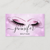 Professionele Logo Makeup Boutique Lash Studio Roz Visitekaartje (Voorkant)