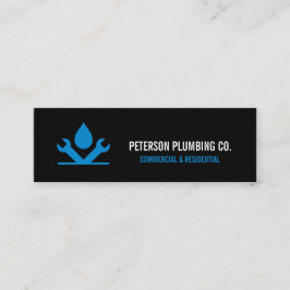 Professionele Logo met droppen en gereedschap zwar Mini Visitekaartje