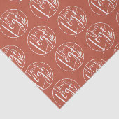 Professionele Logo met merkpatroon terracotta Tissuepapier (Detail)