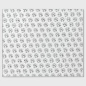 Professionele Logo met zwart wit patroon Cadeaupapier (Vlak)