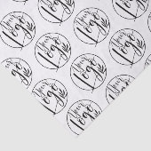Professionele Logo met zwart wit patroon Tissuepapier (Detail)
