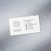 Professionele Logo minimalistische sociale media W Magnetisch Visitekaartje (Voorbeeld)