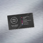 Professionele Logo minimalistische sociale media W Magnetisch Visitekaartje (Voorbeeld)