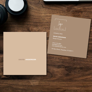 Professionele Logo Modern Eenvoudig Minimalistisch Vierkante Visitekaartje