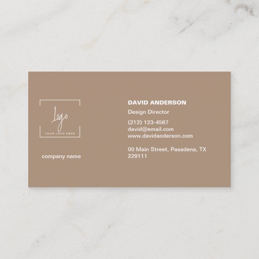 Professionele Logo Modern Eenvoudig Minimalistisch Visitekaartje (Achterkant)