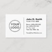 Professionele logo, modern wit visitekaartje (Voorkant)