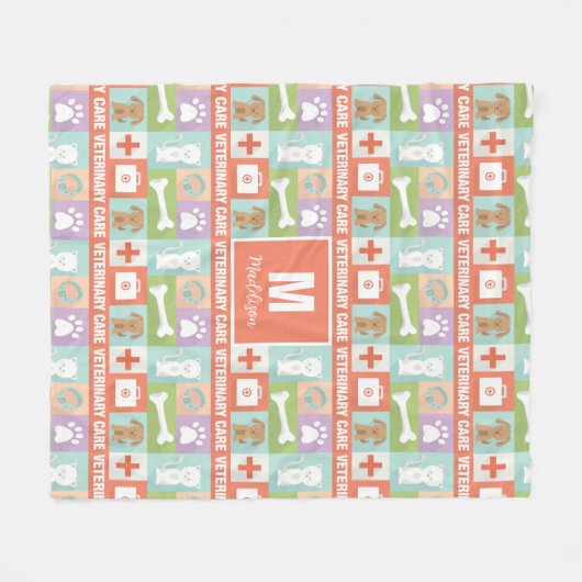 Professionele Logo Monogrammen Fleece Deken (Voorkant (Horizontaal))