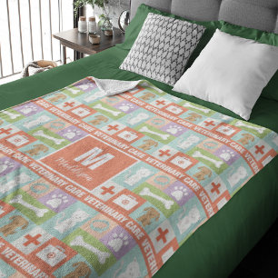 Professionele Logo Monogrammen Fleece Deken