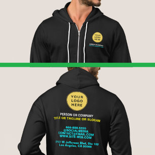 Professionele Logo & Naam & Slogan   Voor- en acht Hoodie