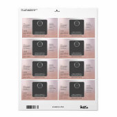 Professionele logo omwikkelen rond roos goudproduc etiket (Full Sheet)