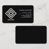 Professionele Logo, persoonlijk in zwart bedrijf Visitekaartje (Voorkant / Achterkant)