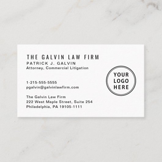 Professionele Logo QR Code Bedrijfsmedewerker Visitekaartje (Voorkant)