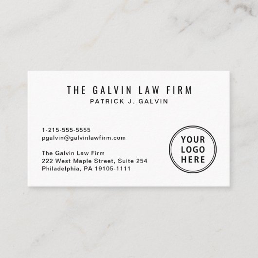 Professionele Logo QR Code Bedrijfsmedewerker Visitekaartje (Voorkant)