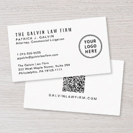 Professionele Logo QR Code Bedrijfsmedewerker Visitekaartje