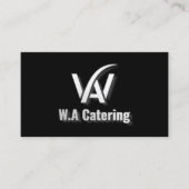 Professionele Logo & QR Code Catering Service Visitekaartje (Voorkant)