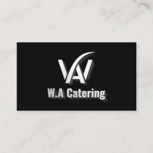 Professionele Logo & QR Code Catering Service Visitekaartje (Voorkant)