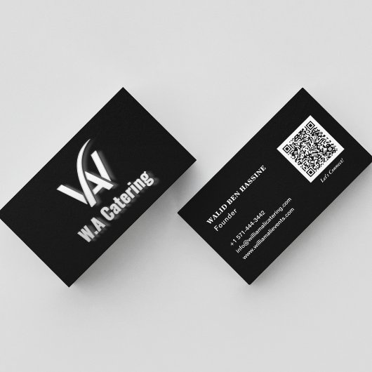 Professionele Logo & QR Code Catering Service Visitekaartje