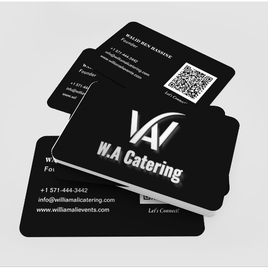 Professionele Logo & QR Code Catering Service Visitekaartje