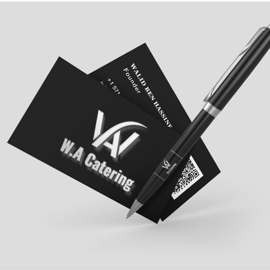 Professionele Logo & QR Code Catering Service Visitekaartje