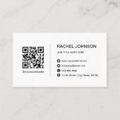 Professionele Logo QR Code Modern Visitekaartje (Achterkant)