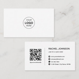 Professionele Logo QR Code Modern Visitekaartje