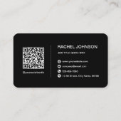 Professionele Logo QR Code Modern Visitekaartje (Achterkant)
