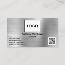 Professionele Logo QR-code toevoegen Faux Geborste