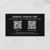 Professionele Logo QR-code voor hypothecaire foto' Visitekaartje (Achterkant)