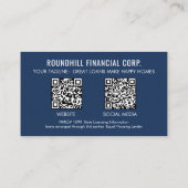 Professionele Logo QR-code voor hypothecaire foto' Visitekaartje (Achterkant)
