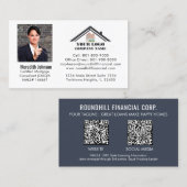 Professionele Logo QR-code voor hypothecaire foto' Visitekaartje (Voorkant / Achterkant)