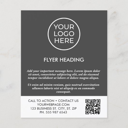Professionele Logo QR Code Zakelijke Sjabloon Flye Flyer (Voorkant)