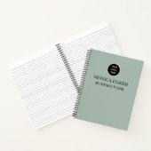 Professionele Logo Sage Groene Monogram Zaken Notitieboek (Binnen)