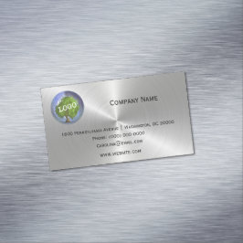 Professionele Logo - Silver Magnetisch Visitekaartje