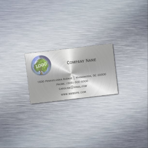 Professionele Logo - Silver Magnetisch Visitekaartje
