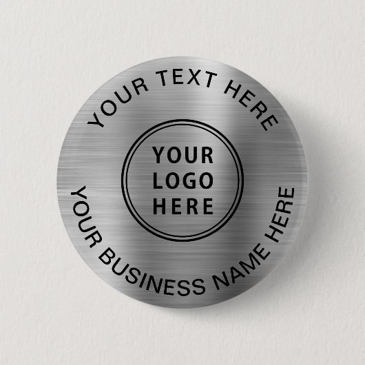 Professionele Logo - Silver Ronde Button 5,7 Cm (Voorkant)