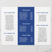 Professionele Logo Simple Blue-drievoudige brochur (Achterkant)