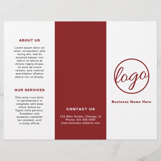 Professionele Logo Simple Bourgogne-drievoudige br (Voorkant)