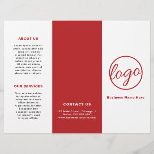 Professionele Logo Simple Red-drievoudige brochure
