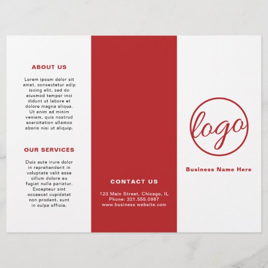 Professionele Logo Simple Red-drievoudige brochure (Voorkant)