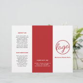 Professionele Logo Simple Red-drievoudige brochure (Staand voorkant)