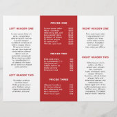 Professionele Logo Simple Red-drievoudige brochure (Achterkant)