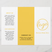 Professionele Logo Simple Yellow Drievoudige broch (Voorkant)