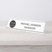 Professionele Logo Titel Bureau Naambordje (Voorkant)